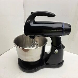 Sunbeam Mixmaster 12 Speed Stand Mixer Black Model 2591 350W w/ Steel Bowl 1990